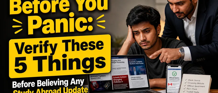 Before You Panic: Verify These 5 Things Before Believing Any Study Abroad Update